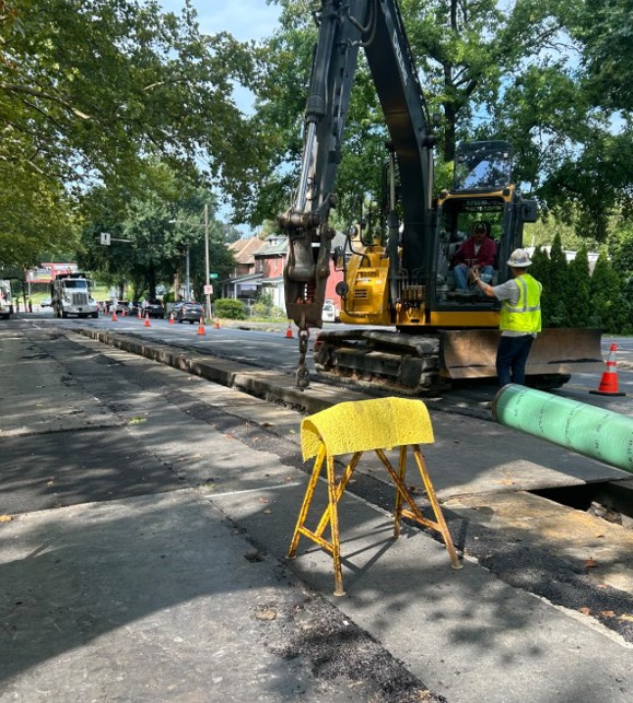 steel main installation